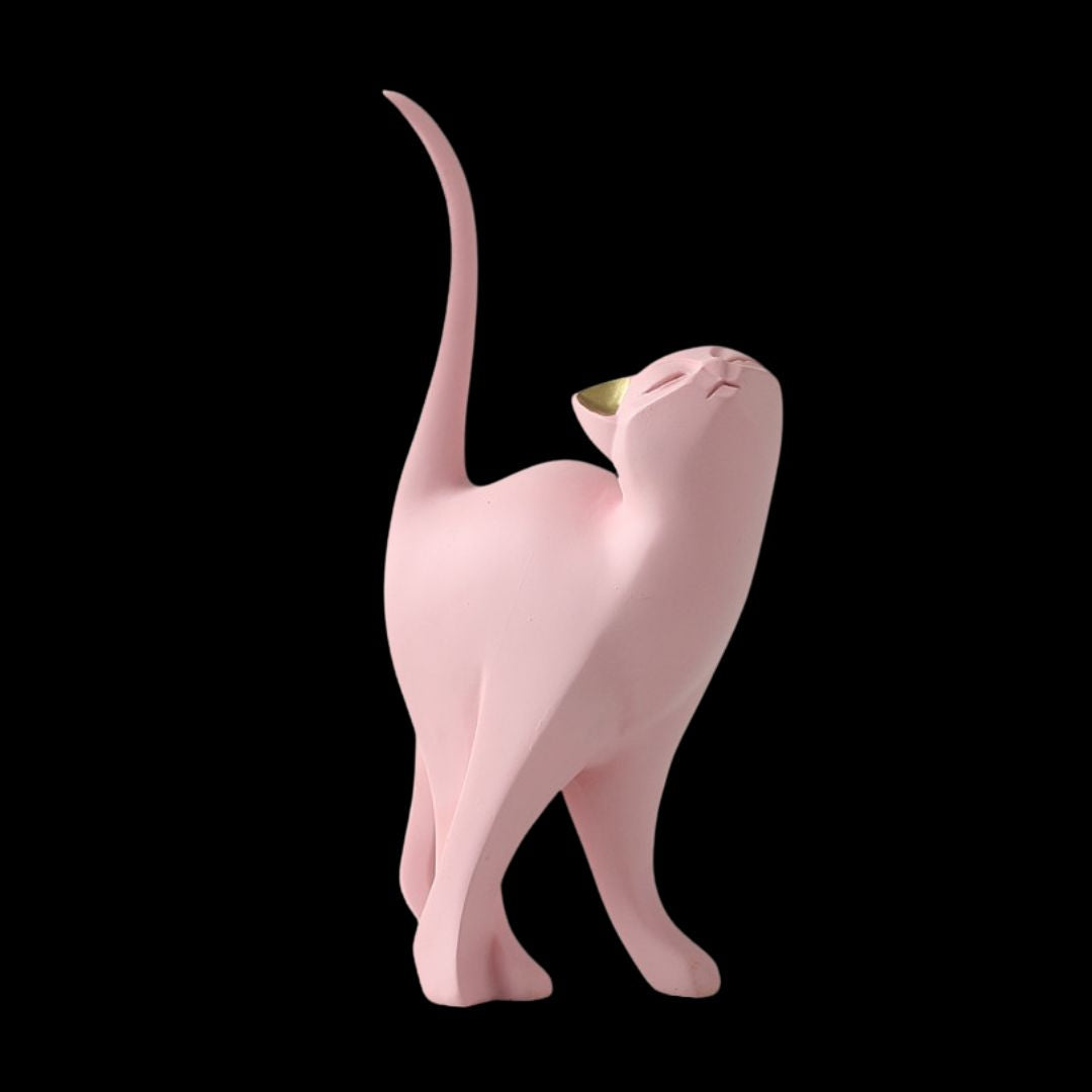 Dekorativ prydnad med kattdesign